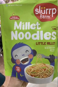 Millet noodles, pasta de mijo